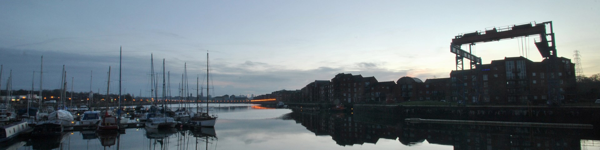 Evening photo of Preston marina